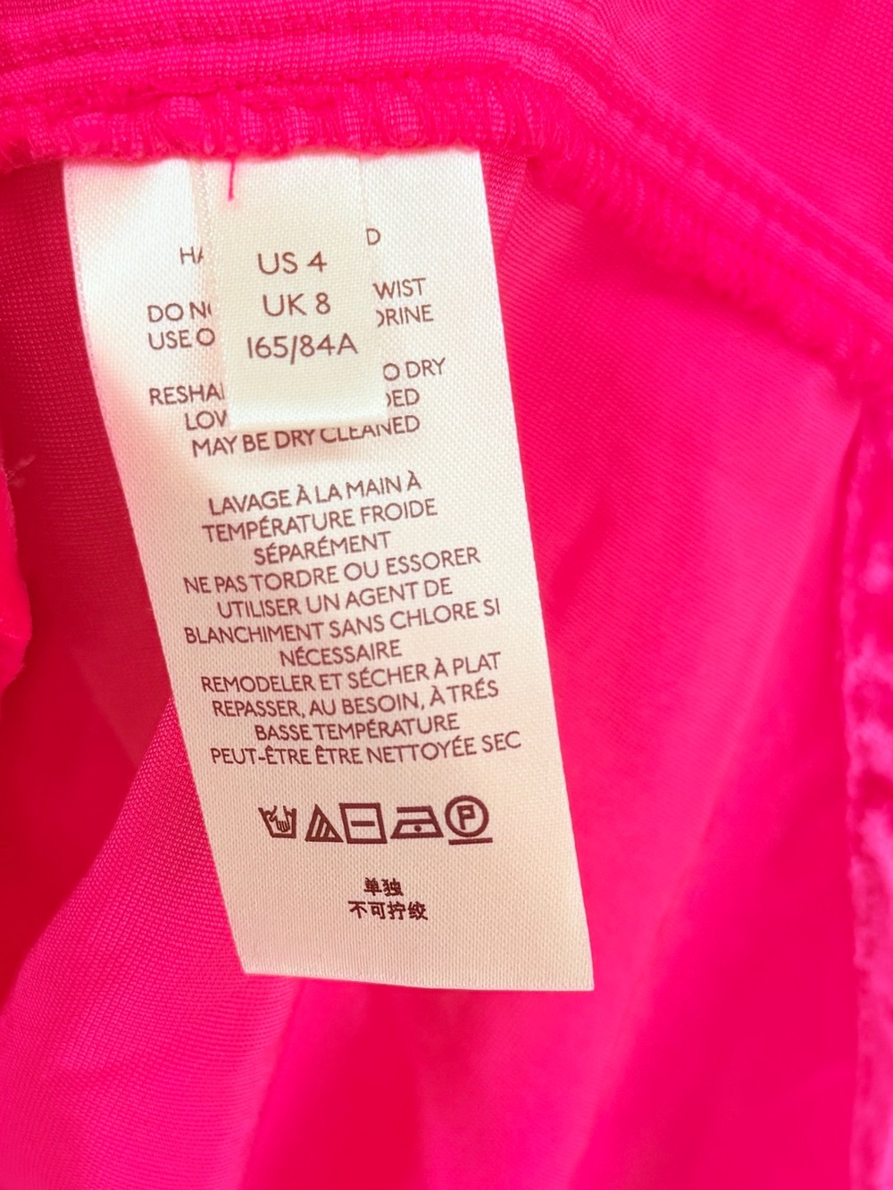 PILCRO Anthropologie Hot Pink Crushed Velvet Button Down Shirt Size 4 - Picture 3 of 5